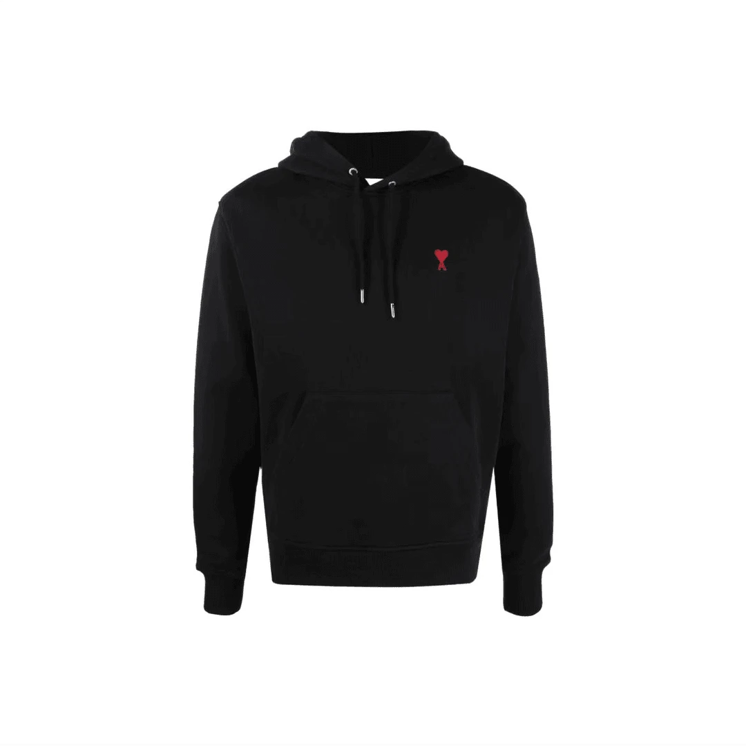 AMIPARIS FW22 爱心logo 印花连帽卫衣 男女同款 黑色BJ