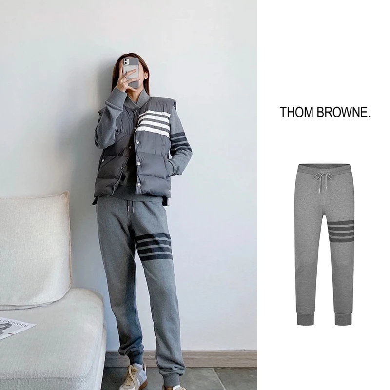 THOM BROWNE 轻奢高级感四条纹男女同款时尚针织休闲运动裤AMY
