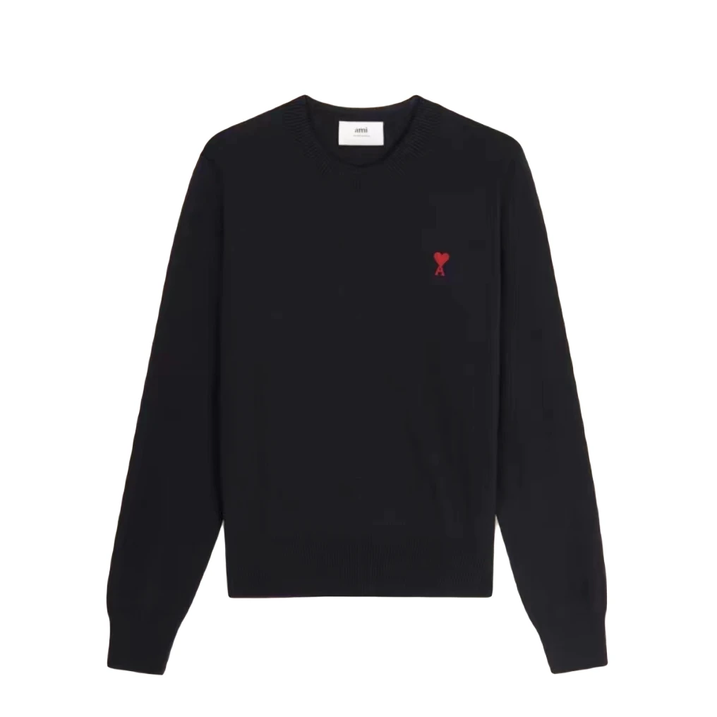 AMIPARIS 小爱心logo纯色运动休闲圆领长袖卫衣QQ