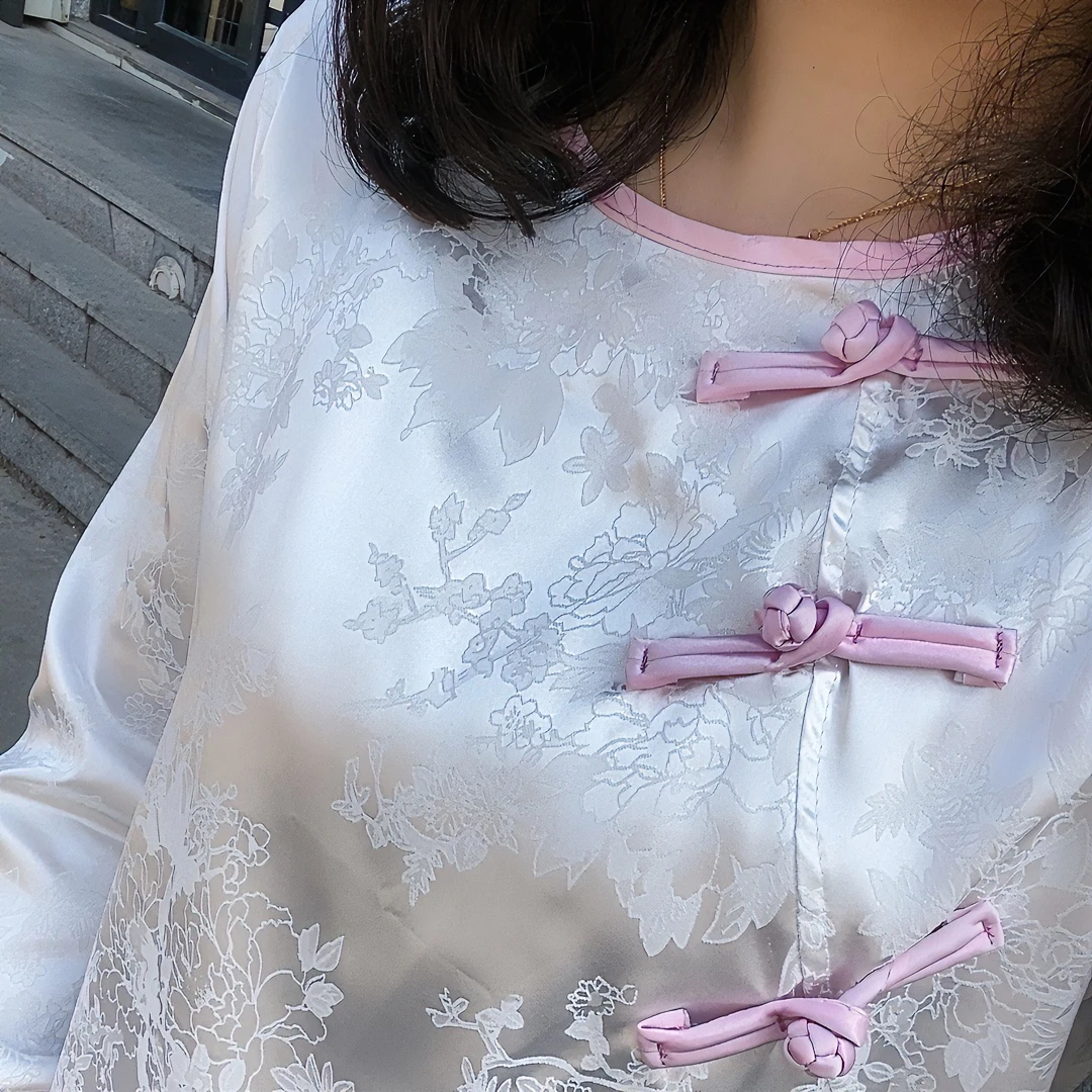 国风洋气款气质小衫上衣春夏长袖