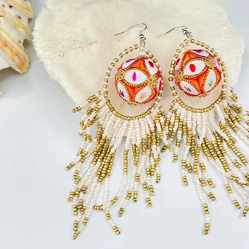 广西靖西 绣蕴坊 纯手工 绣球耳坠