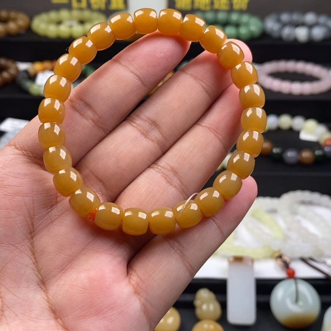 和田玉手串未镶嵌草***饭