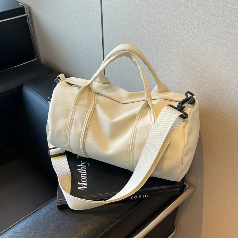 大容量包包女2025新款韩版时尚帆布单肩斜挎包外出通勤手提旅行包