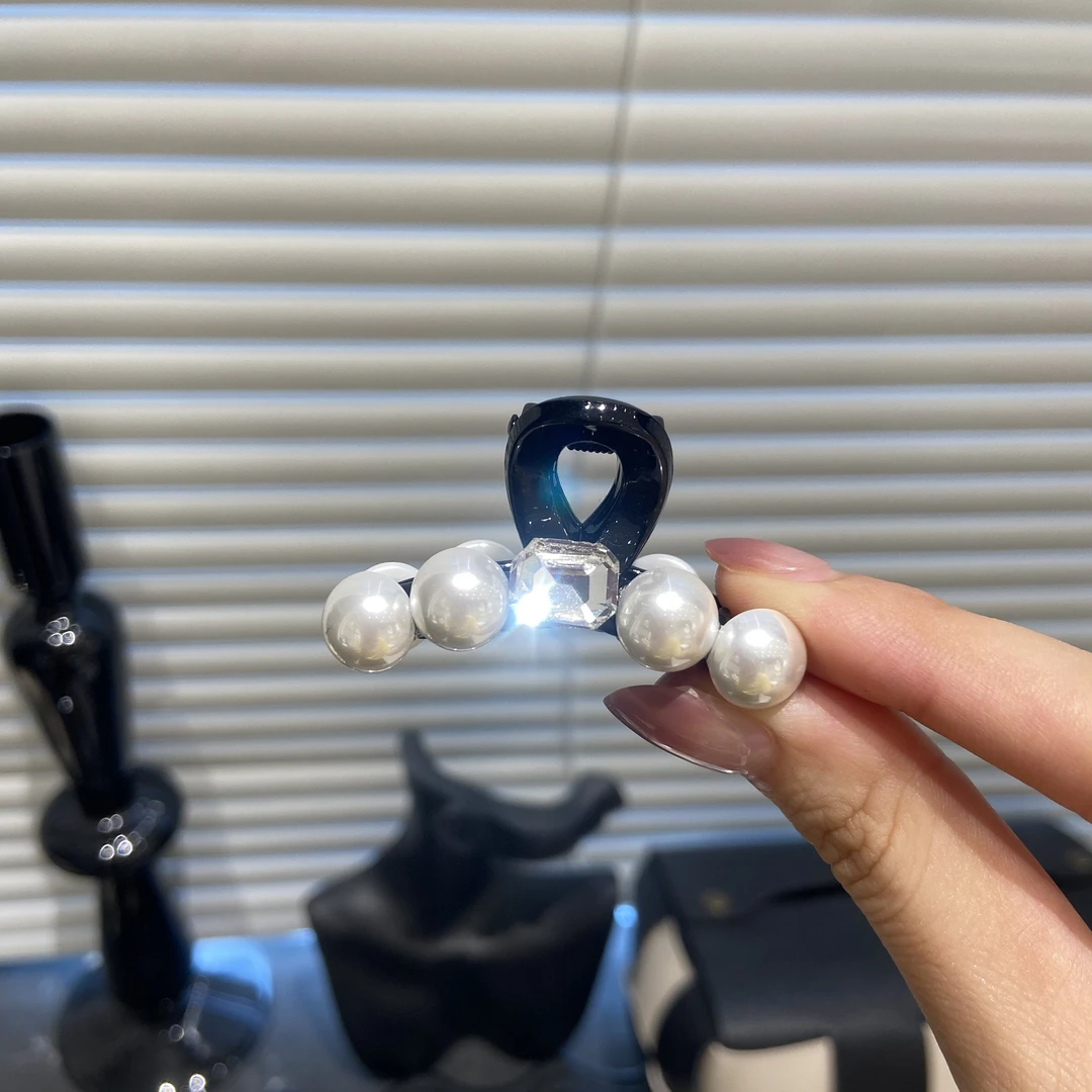 珠珠水钻公主夹小众韩国东大精致颅顶气质高级碎发刘海夹E0290