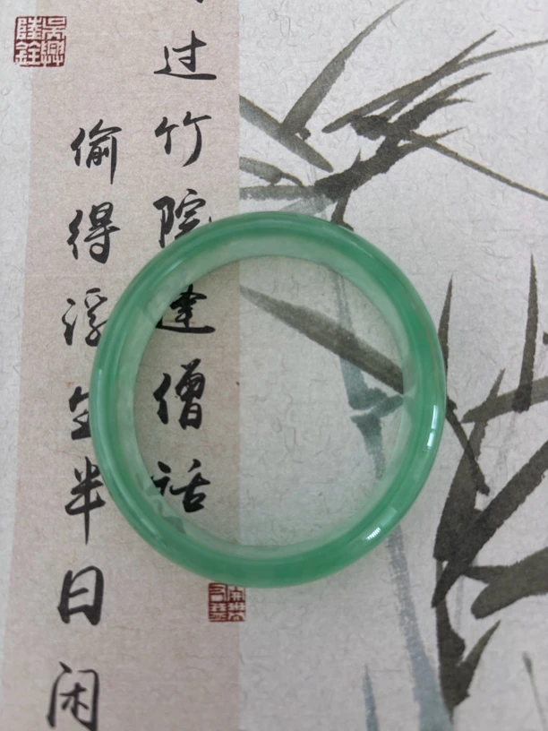 X308缅甸冰透贵妃翡翠手镯