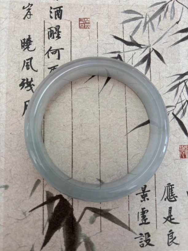 X279-五七加缅甸冰透翡翠手镯