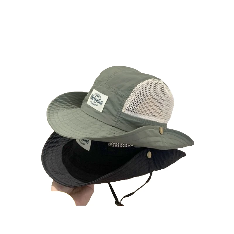 儿童帽子夏季薄款宝宝遮阳帽男童防晒帽2024新款速干帽女孩渔夫帽