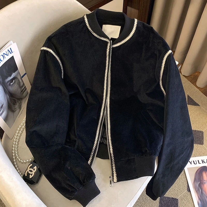 仓石一树秋冬美式痞帅棒球服男2023潮流新款时尚百搭设计感夹克服