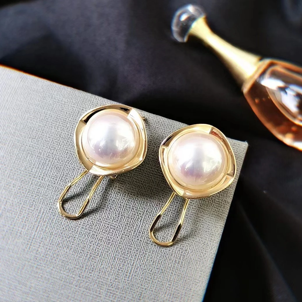 铜合金仿珍珠耳饰 c71丽银爆款明星同款轻奢耳钉温柔优雅银针耳环