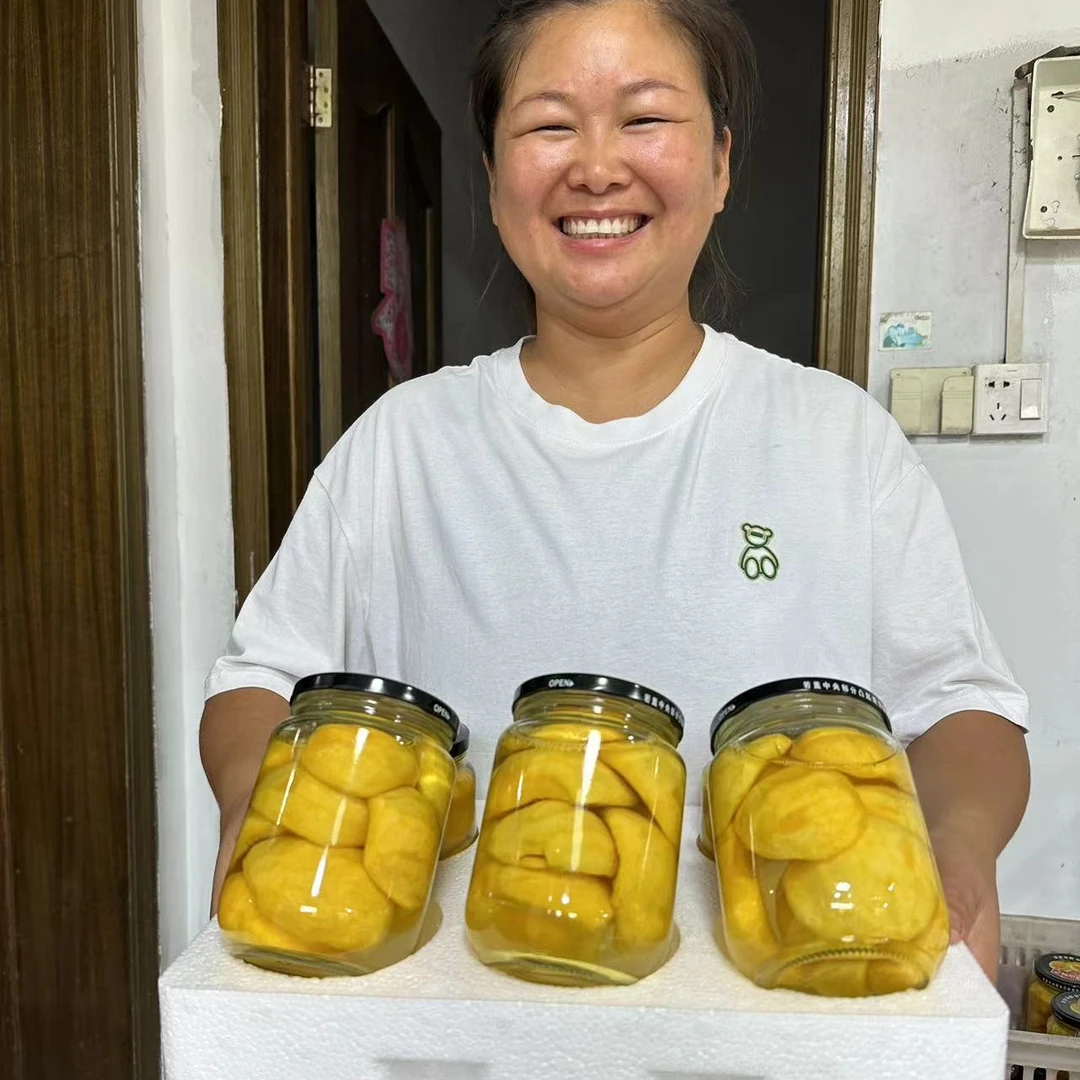 砀山特产新鲜黄桃罐头一箱六罐装