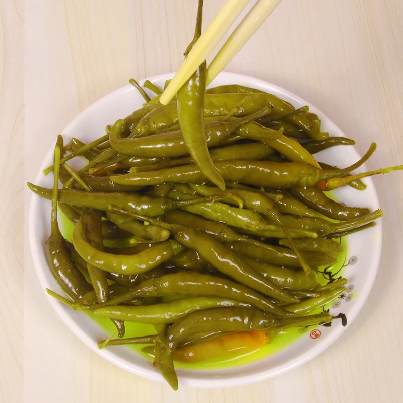 手工传统小菜腌制酸小辣椒泡青椒爽口小米辣朝天椒酱菜美味下饭菜