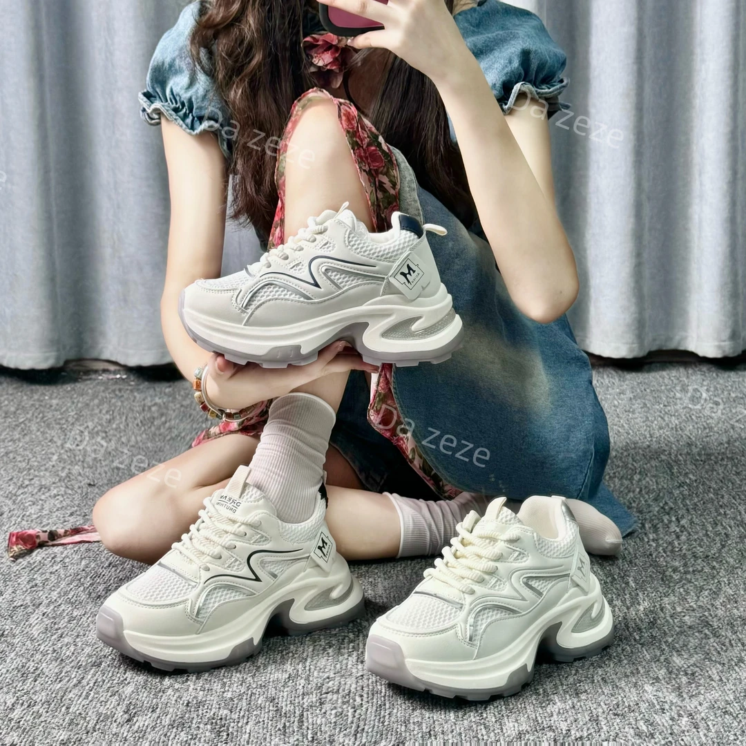 贵妇  2024新款时尚休闲老爹鞋透气百搭潮流女鞋D19