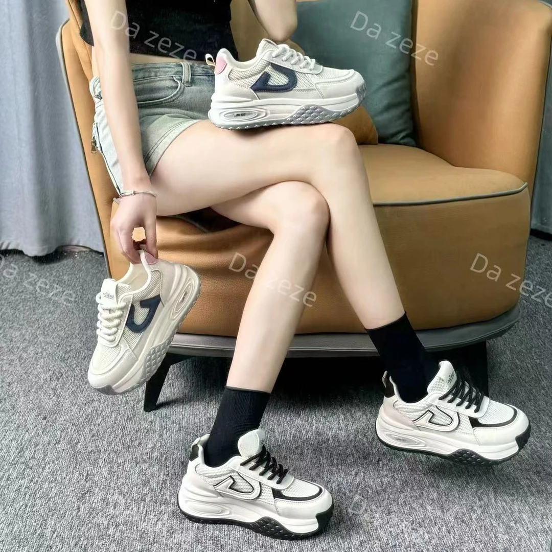 大G 2024新款双网老爹鞋女透气学生时尚厚底百搭休闲鞋8881