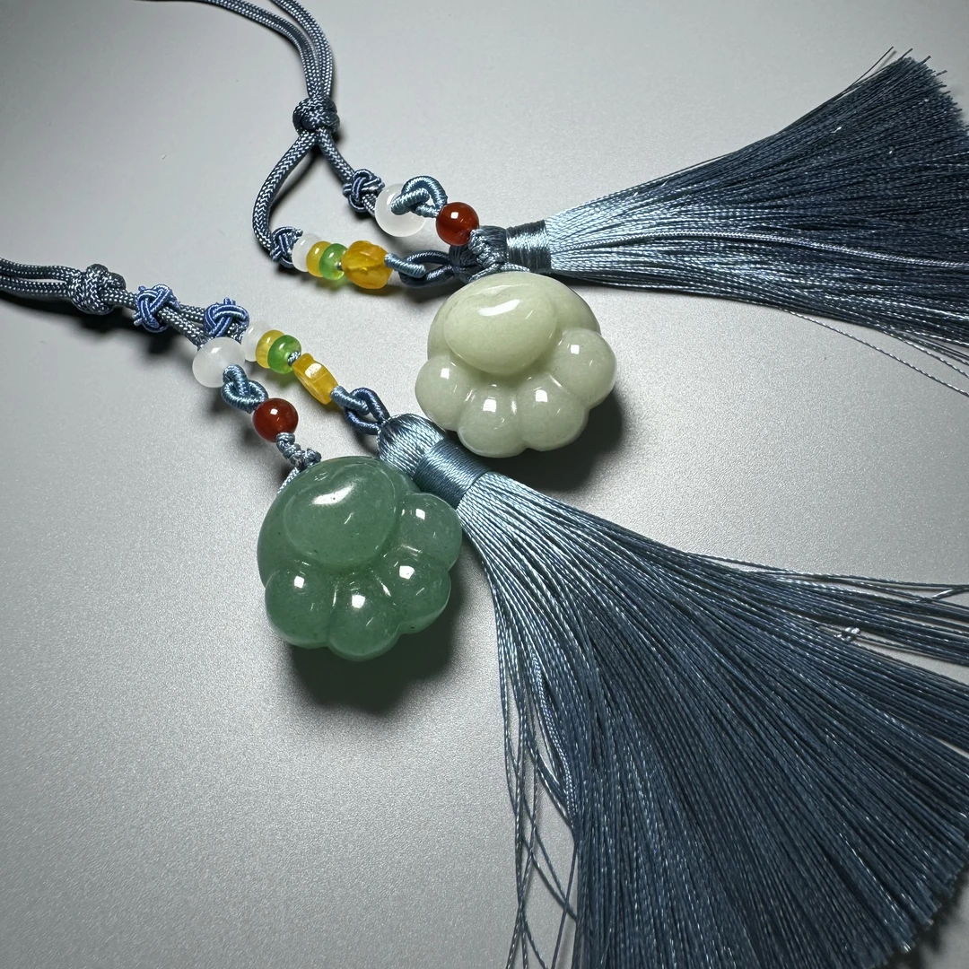 天然玉石 猫爪车挂（多样性发货拍一发一）D121