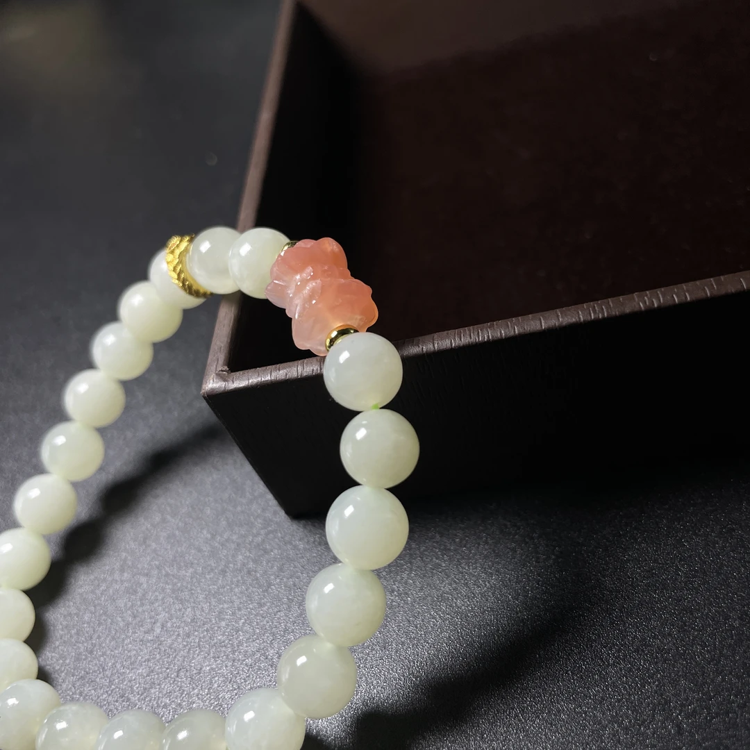 天然和田玉 晴水玉手串 H205 多样性发货拍一发一