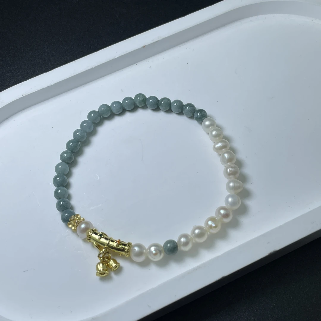 天然A货 蓝水翡翠竹节手串 F120 多样性发货拍一发一