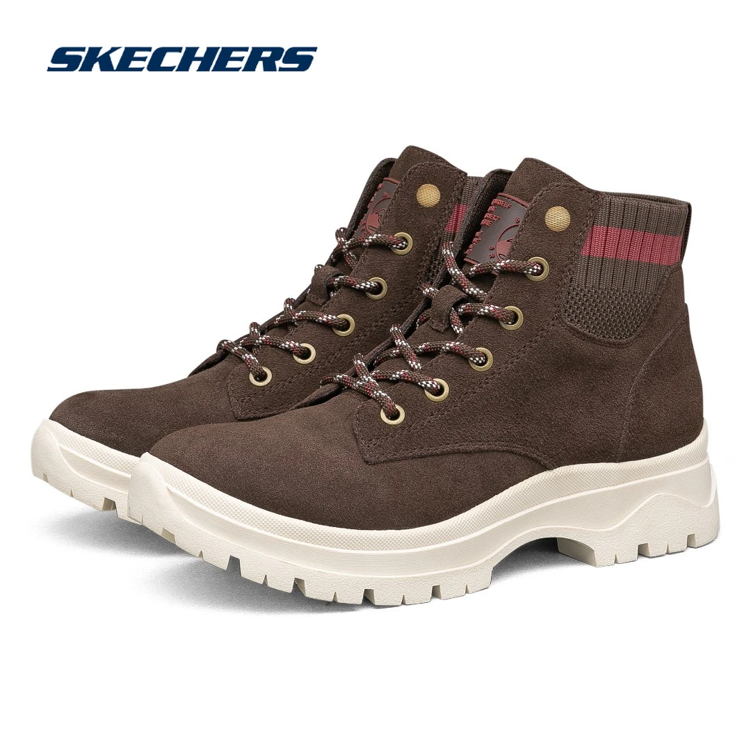 SKECHERS/斯凯奇女鞋2022秋冬新款马丁靴保暖反毛皮高帮靴113438