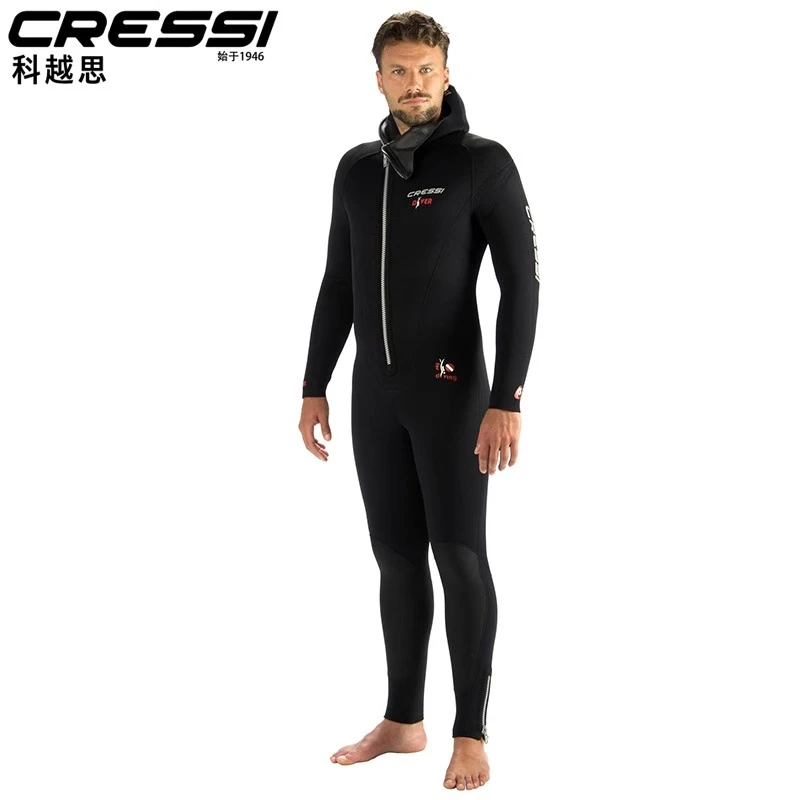 意大利CRESSI DIVER潜水服湿衣男女儿童专业深潜服潜水衣保暖5MM
