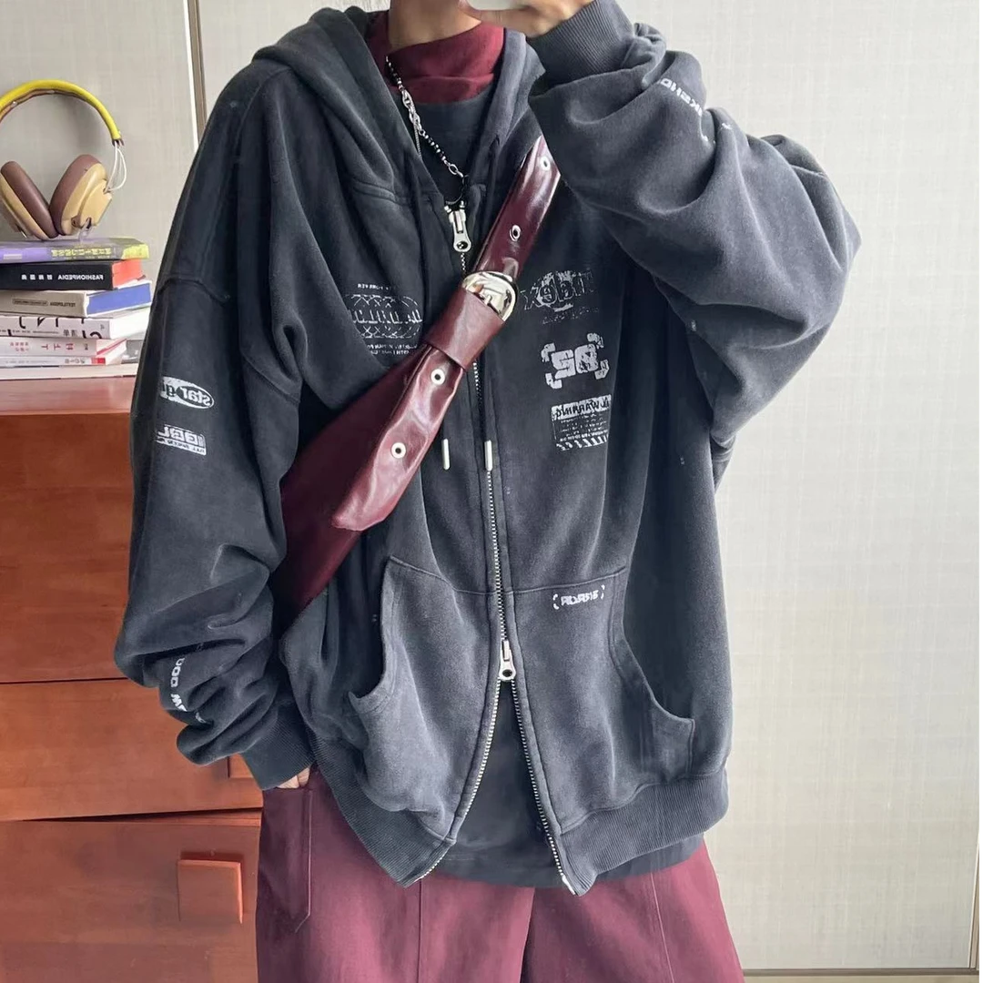 休闲连帽卫衣外套1186