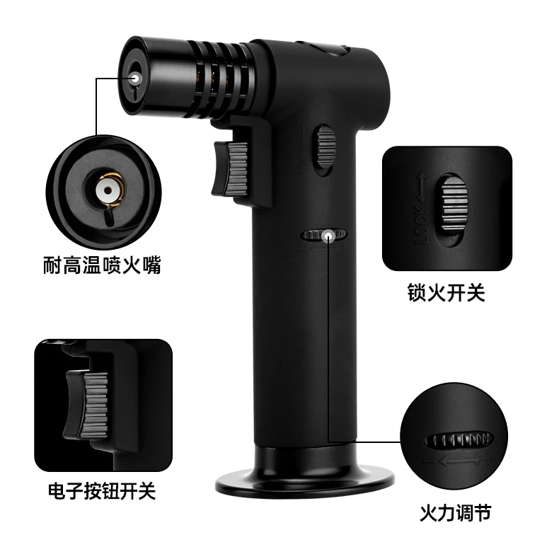 茄龙雪茄打火机强悍单火多功能户外打火机带通针开孔器CB-24IP2