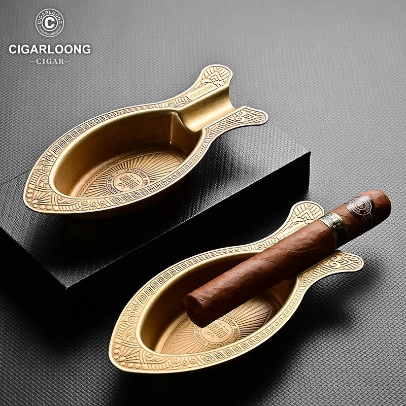 CIGARLOONG茄龙雪茄烟灰缸家用大口径烟碟花纹雕刻灭烟器 CL-2010