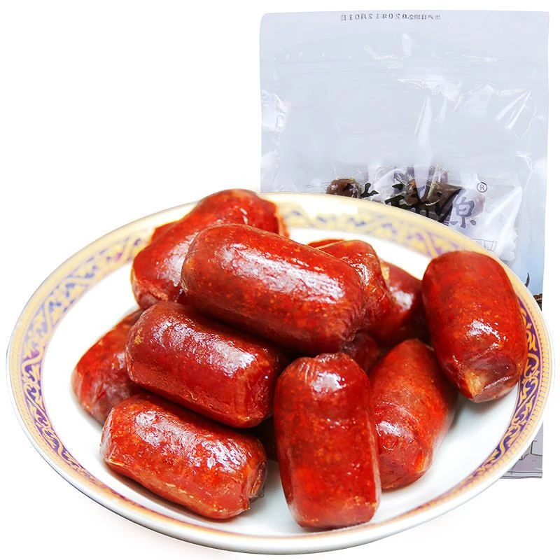 福禄源猪肉肠碳烤猪肉枣小香肠零食小吃开袋即食迷你烤肉肠解馋