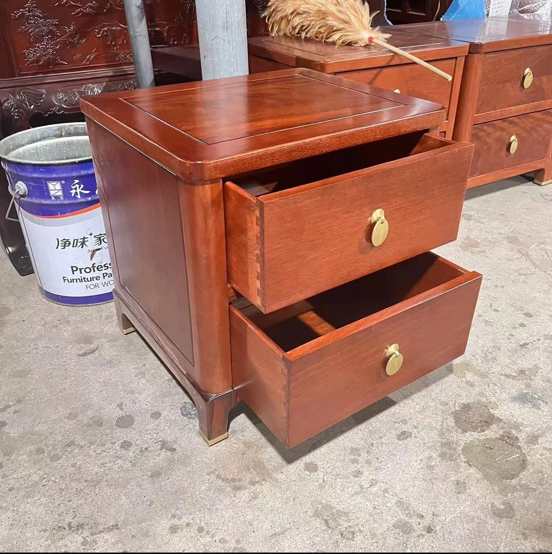 雍博堂推荐-新中式意兰双抽床头柜尺寸:50*42*50