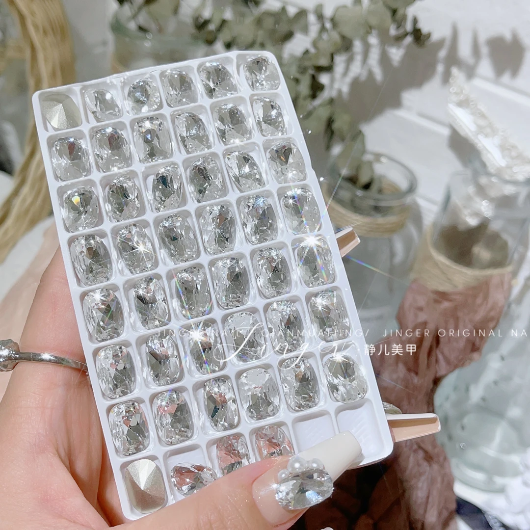 新款高品K9美甲钻尖底钻圆长方形鸽子蛋优质精品钻14x10mm