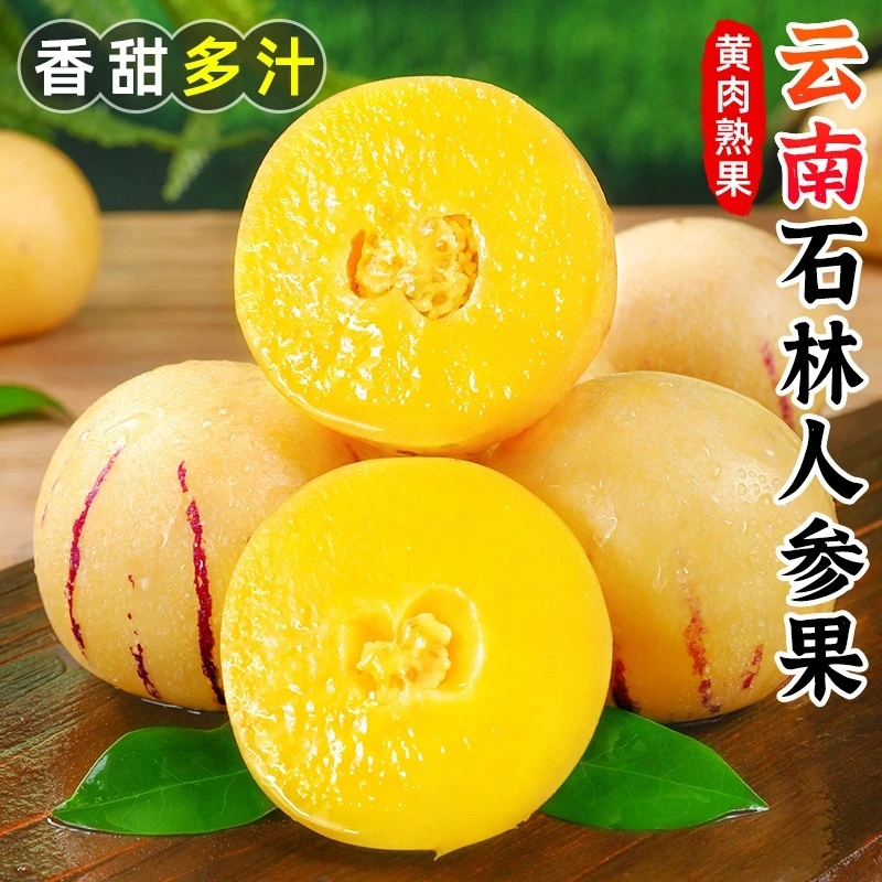 【清甜多汁】云南石林人参果单果带箱5斤低糖水果