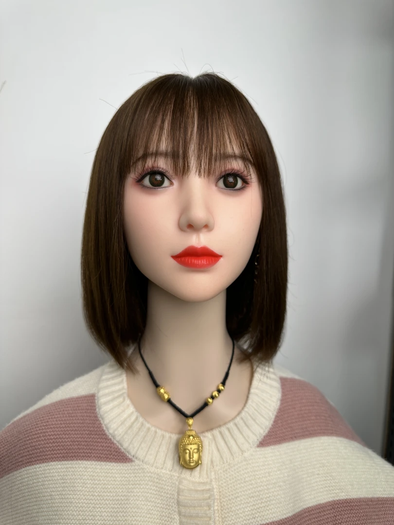 全真发假发波波全头套减龄时尚百搭造型年轻女款脱发白发短款头套