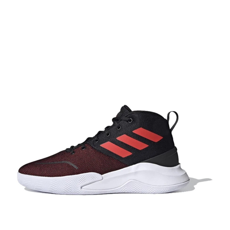 adidas/阿迪达斯Own The Ganme实战运动训练高帮篮球鞋黑红FY6008