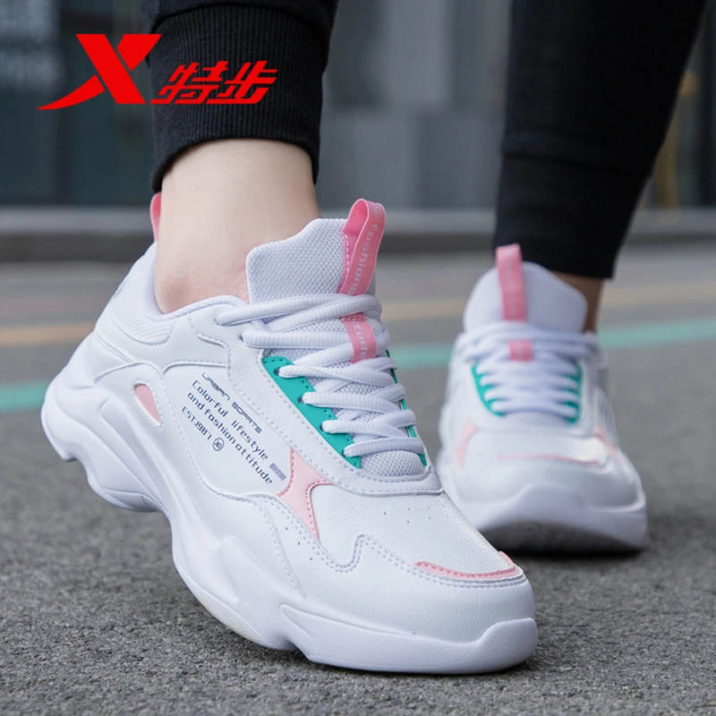 XTEP/特步秋冬季时尚多巴胺穿搭百搭女鞋 轻便软底老爹鞋休闲鞋