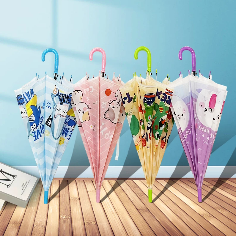 儿童雨伞宝宝幼儿园可爱超轻便小孩小学生男童女童半自动公主小伞