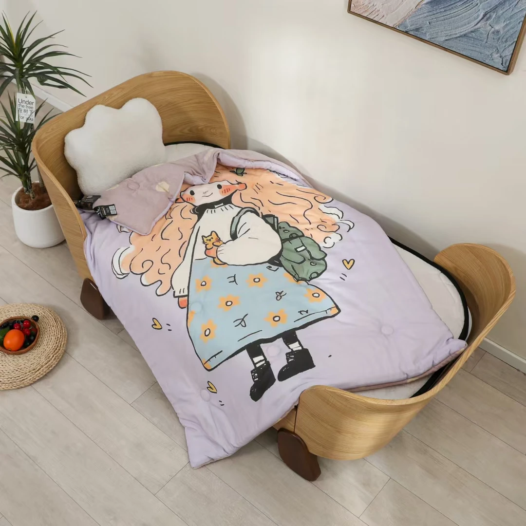 【邻家女孩】120*150cm A类全棉纱布双层纱大豆被