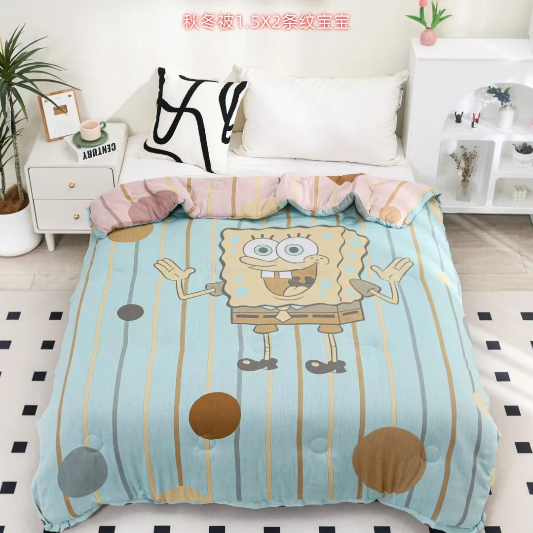 【条纹宝宝】150*200cm全棉双层纱大豆被秋冬被