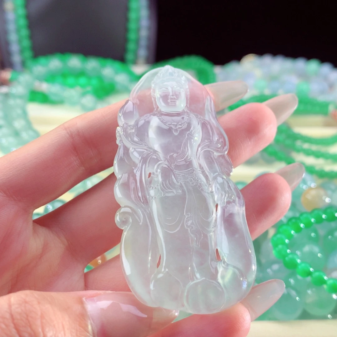 【闪购商品】翡翠手链未镶嵌高冰玻璃观音