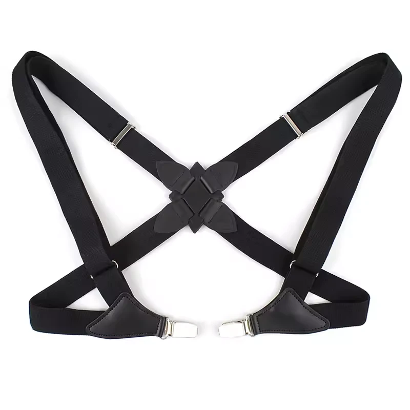 英伦复古枪套式侧夹男式裤子吊裤带痞帅枪套背带男士背带夹夹吊带