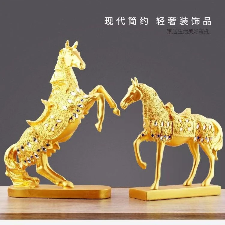 马摆件高档客厅摆件新款马摆设办公室酒柜装饰品电视柜玄关工艺品