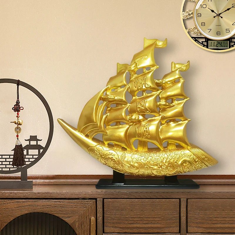 一帆风顺摆件开业乔迁礼物办公室帆船礼品家居酒柜装饰送祝福