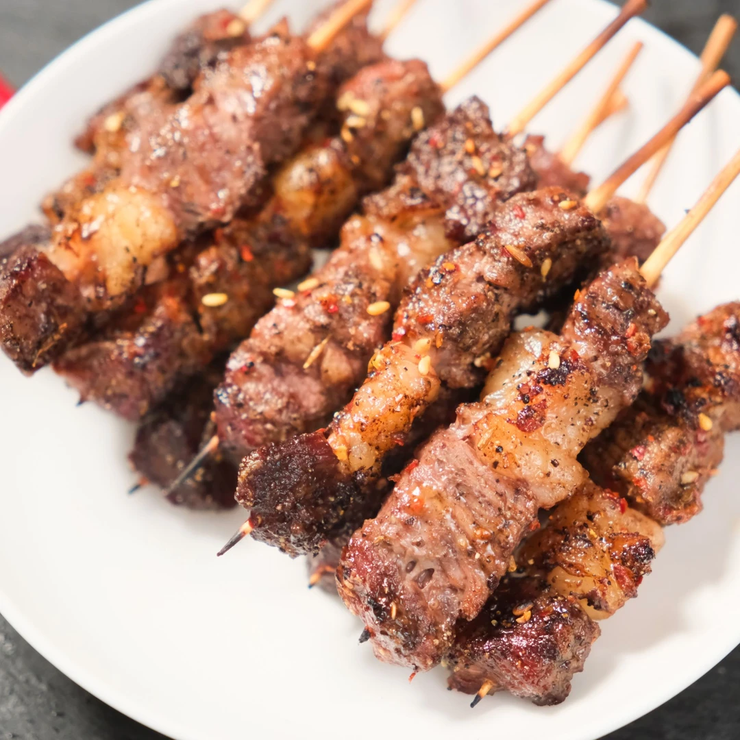 美享时刻国产谷饲牛肉小串 250g*6袋（约100串）空气炸锅烧烤