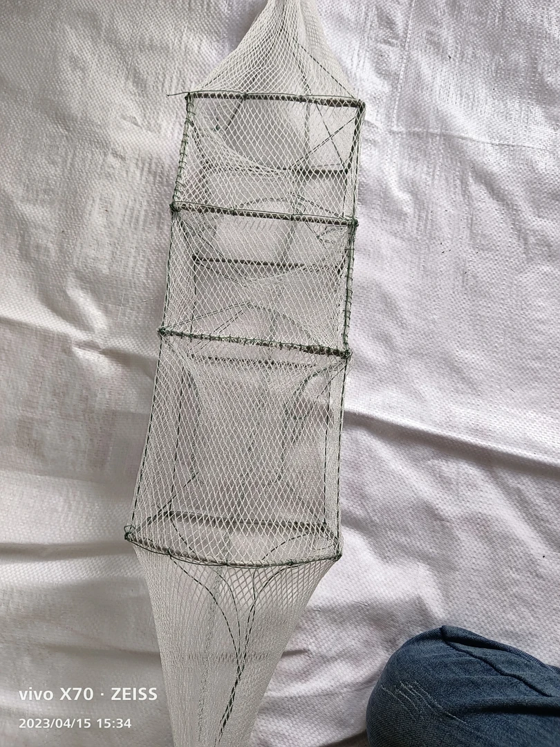 白色小两门黄鳝泥鳅笼配竹子地插饵料盒捕鱼地笼鱼网渔网捕鱼笼