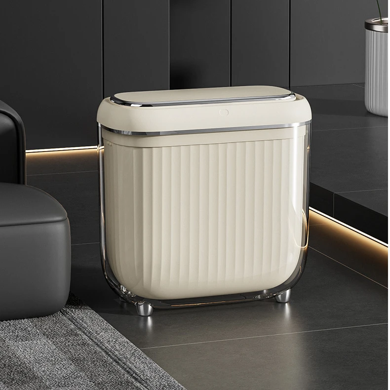 智能感应垃圾桶多场景适用夹缝高颜值内外双桶设计智能垃圾桶