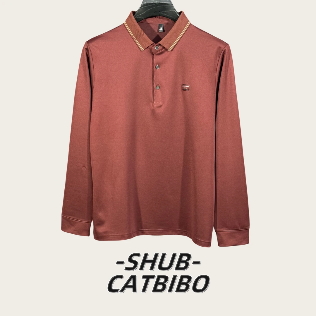 【CATBIBO】 秋冬高级感时尚商务休闲轻奢翻领长袖POLO衫CGB002