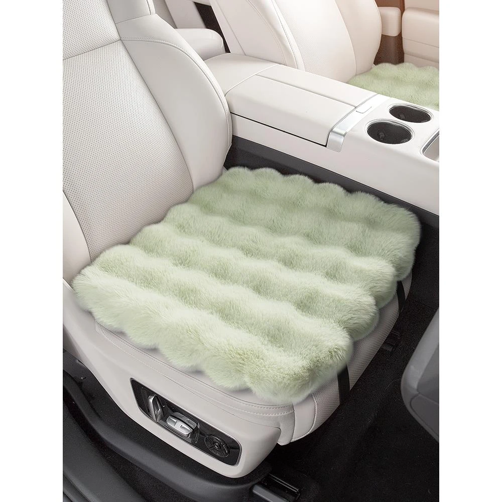 汽车坐垫冬季加绒保暖毛绒单片高级感女通用车后排屁垫主驾驶座垫