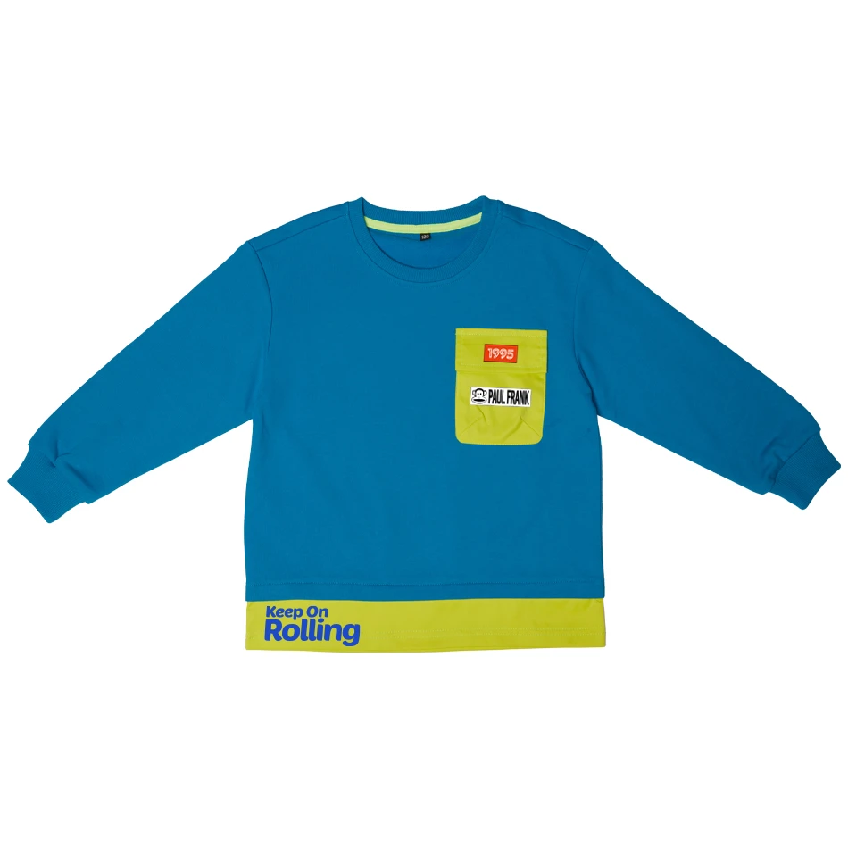 （编码100-102）春秋款儿童时尚休闲拼接潮流卫衣