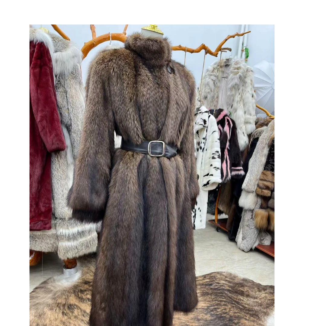 时尚气质外套女长款立领大衣加长款