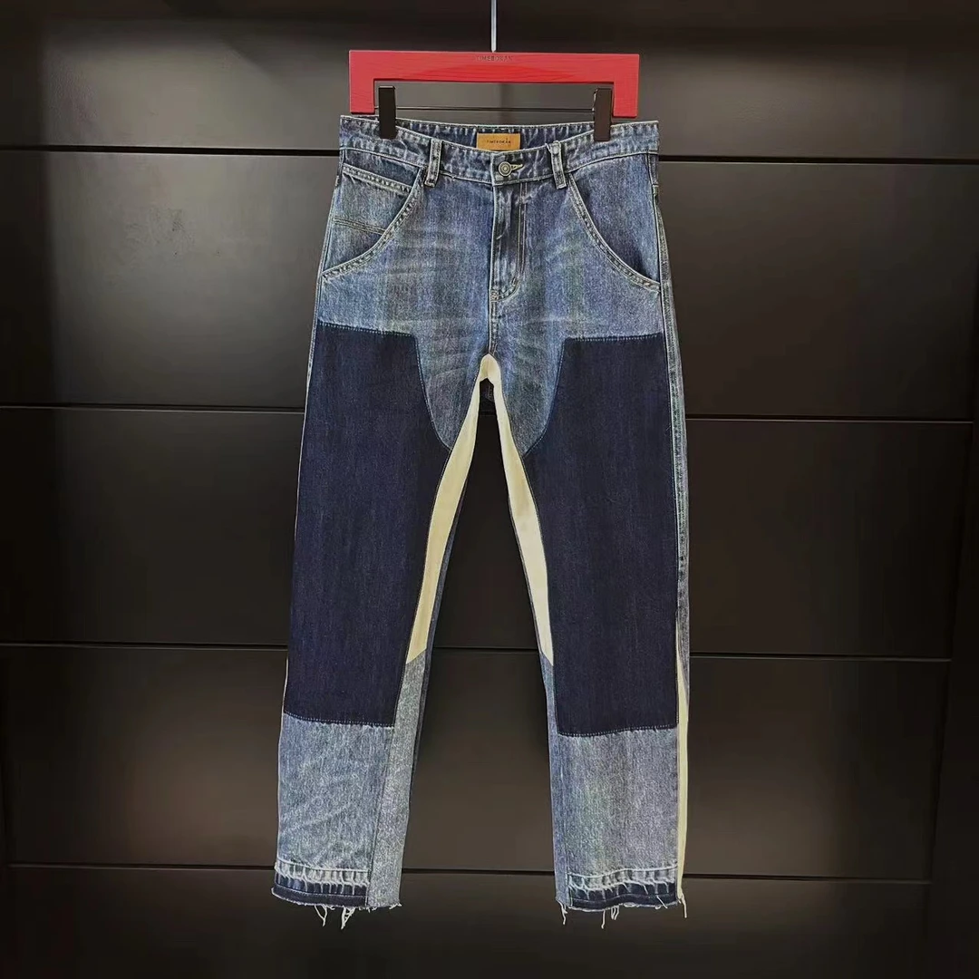 【TIME BOKAN】秋季轻奢定制2024男士休闲时尚百搭潮流牛仔裤88219
