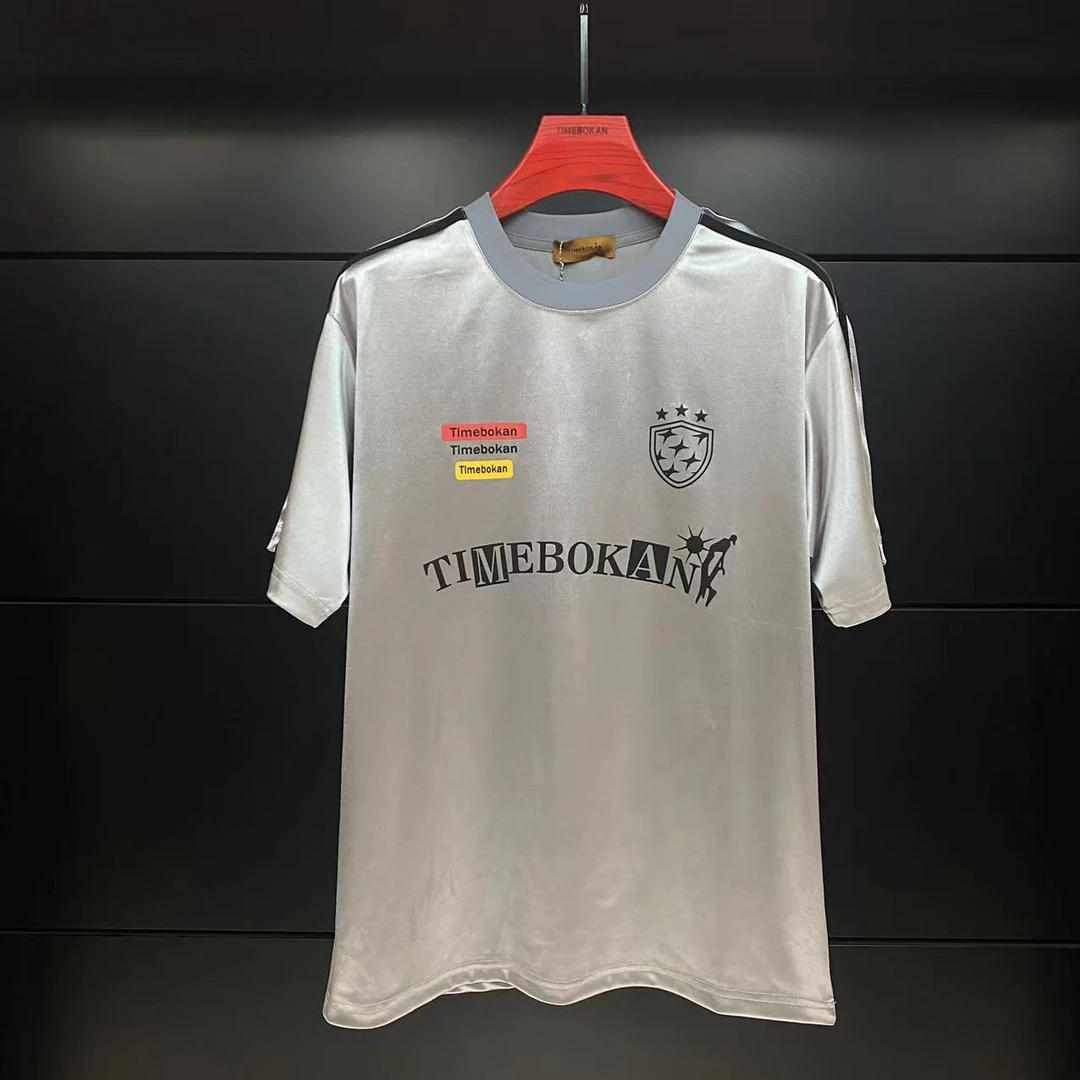 【TIME BOKAN】夏季轻奢定制2024新款时尚百搭舒适圆领个性T恤88379