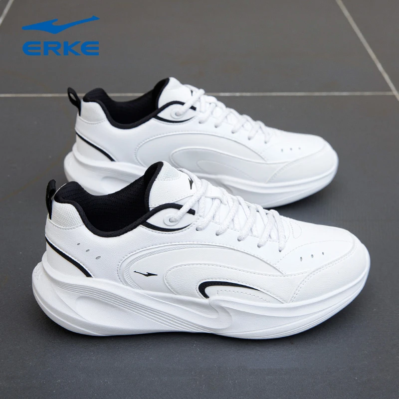 erke/鸿星尔克冬季男鞋新款休闲鞋百搭跑步鞋男士潮流小白鞋跑鞋