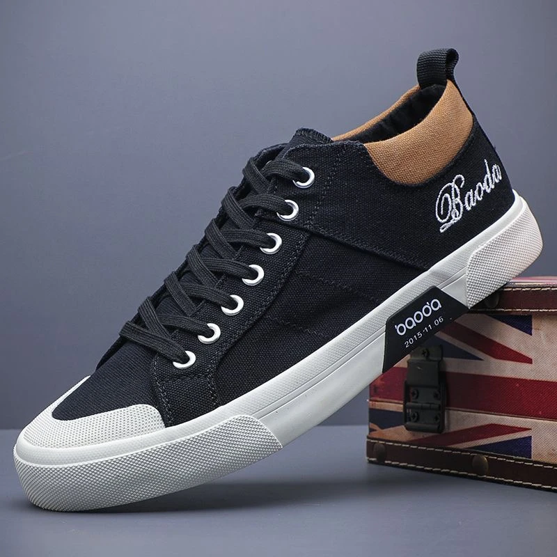 baoda/宝达BM015经典低帮帆布鞋男款春秋轻便透气休闲老北京布鞋